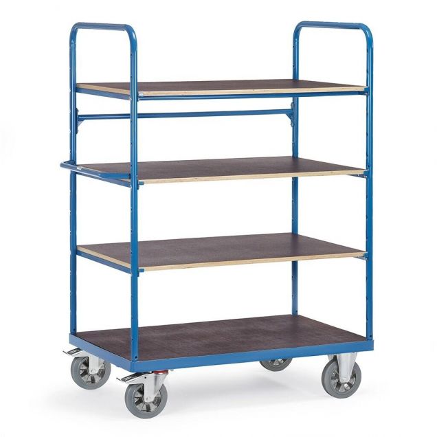 Etagenwagen, Schwerlastwagen 1200x800x1817 mm (lxbxh) 1200 kg mit 4 Etagen