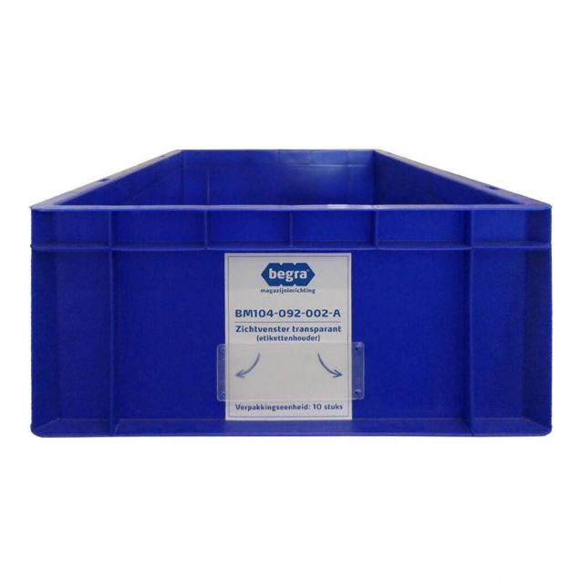 Etikettenfenster für verschiedene stapelbare Transportkisten aus der TK-Serie 112x42mm