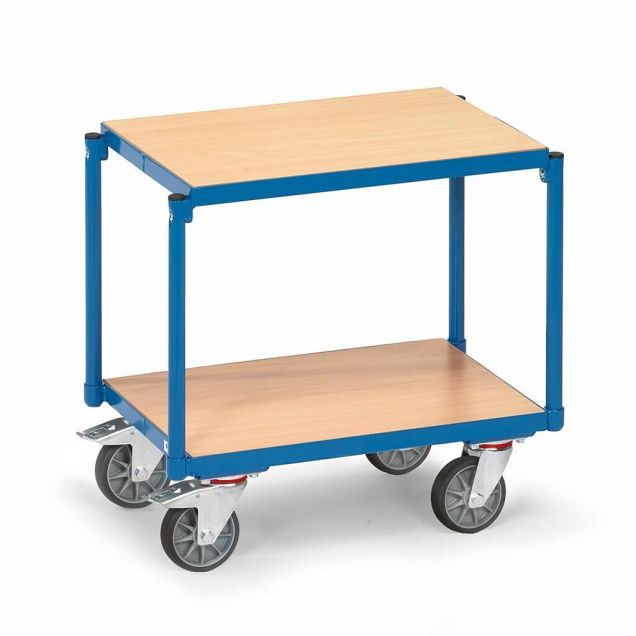 Eurobehälter-Rollplatte 250 kg mit 2 gleichmäßigen Holzetagen 605x405