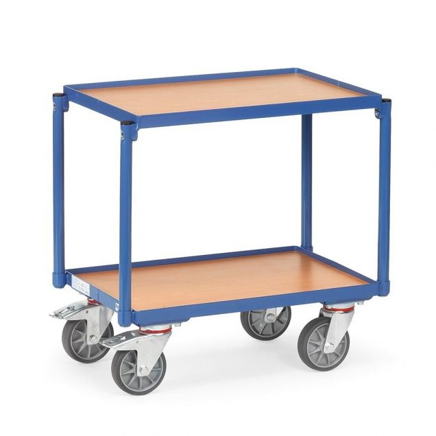 Eurobehälter Rollplatte 250 kg mit 2 Holz-Etagen 605x405