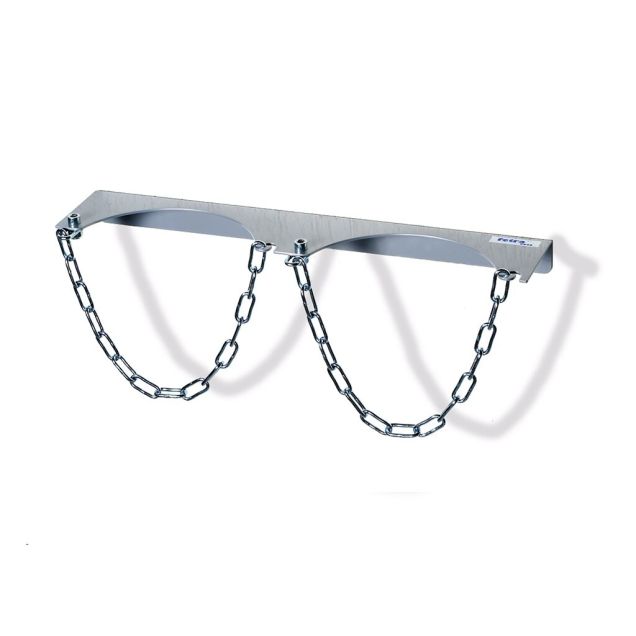 Gasflaschen-Wandhalter für 2 Gasflaschen mit einem Durchmesser von 230 mm