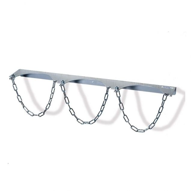 Gasflaschen-Wandhalter für 3 Gasflaschen mit einem Durchmesser von 230 mm