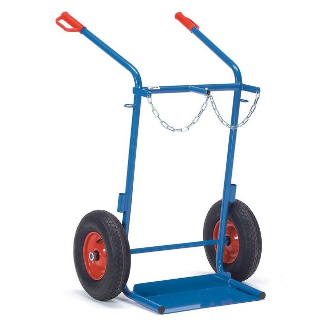 Gasflaschenwagen 150 kg für 2 Gasflaschen à 40/50 Liter mit Gummireifen