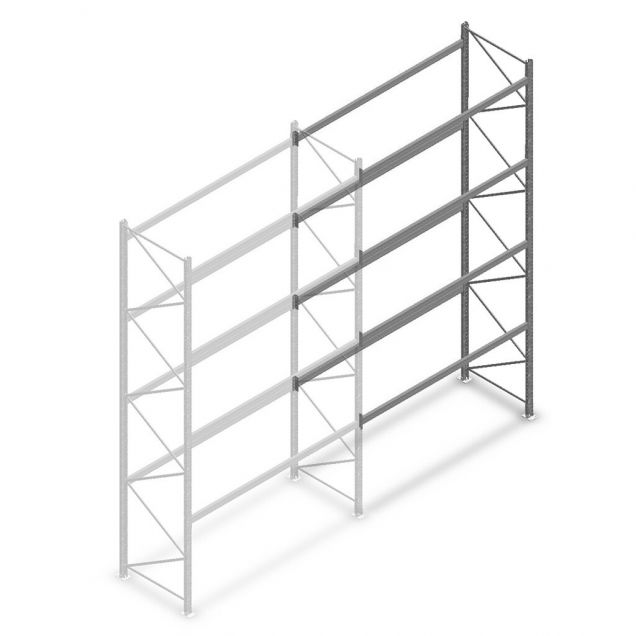 Gebrauchtes Dexion P90 Palettenregal 3800x3400x1100mm (hxbxt) 2 Ebenen Anbauregal