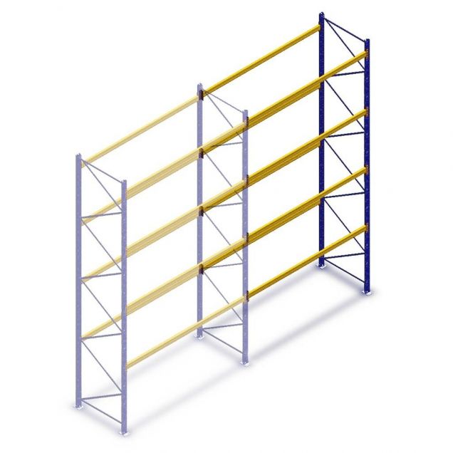 Gebrauchtes Esmena Palettenregal 5250x2700x1100 mm (hxbxt) 4 Ebenen Anbauregal