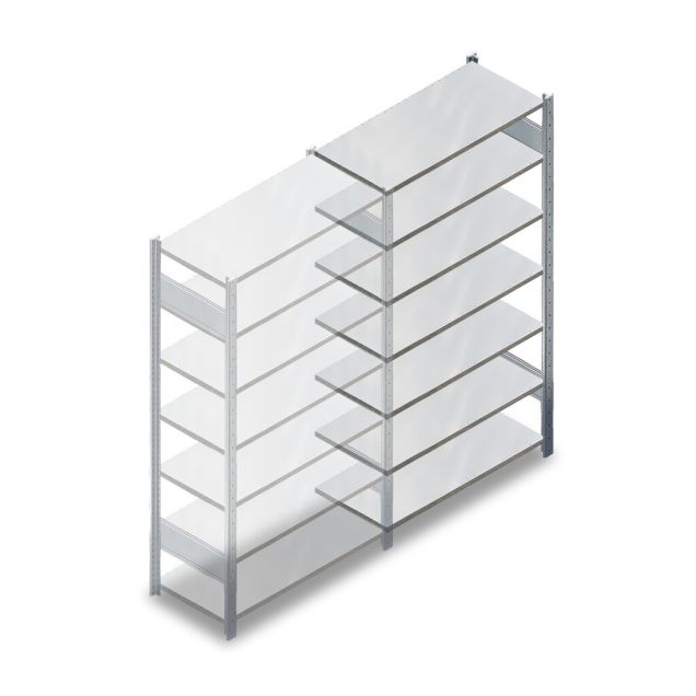 Gebrauchtes Rauscher FX Fachbodenregal 2000x1220x400 mm (HxBxT) 7 Ebenen Anbauregal