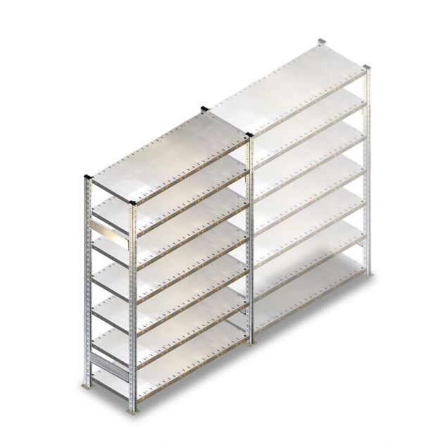 Gebrauchte Schaefer R3000 Fachbodenregal 2300x1000x500mm (hxbxt) 7 Ebenen Anfangsregal