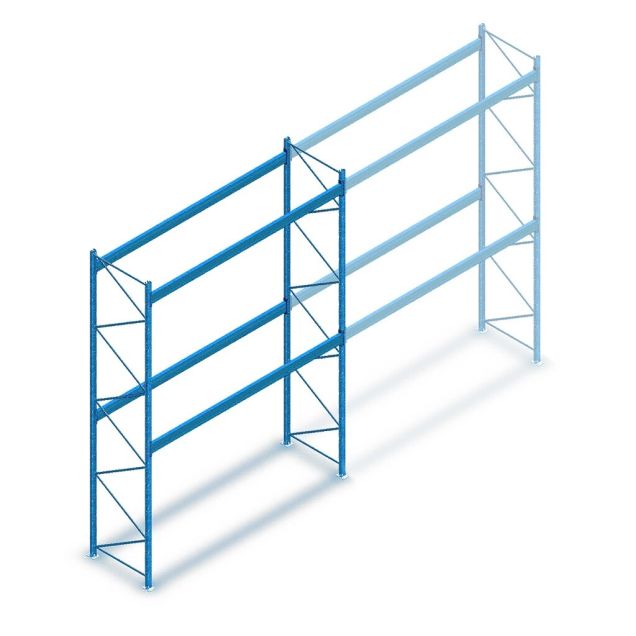 Gebrauchte Dexion Speedlock Palettenregal 4270x3600x1100 mm (HxBxT) 2 Ebenen Grundregal