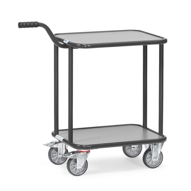 Greeproller 250 kg 600x450 mit 2 Holzplattformen anthrazit