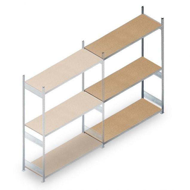 Weitspannregal HD 2500x2250x600 mm (hxbxt) 3 Ebenen Anbauregal