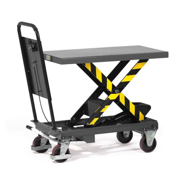 Hubtisch, Hubwagen 1000 kg 1010x520 mm (lxb) mit verschraubtem Schiebegriff