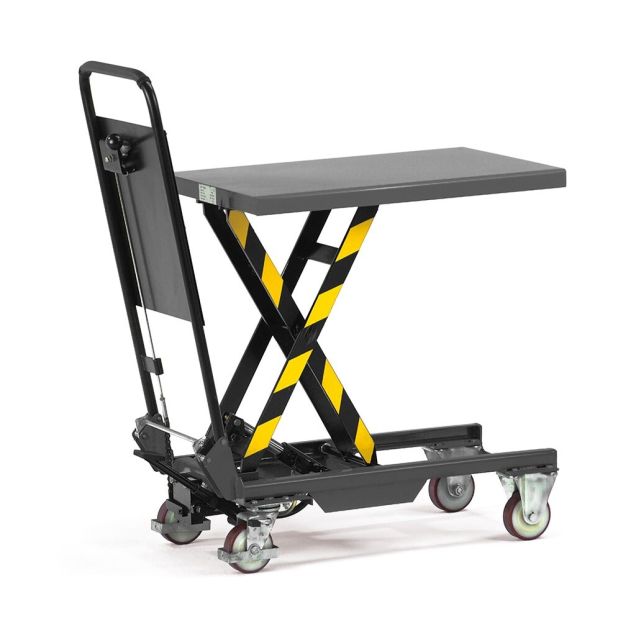 Hubtisch, Hubwagen 150 kg 700x450 mm (LxB) mit einklappbarem Schiebegriff