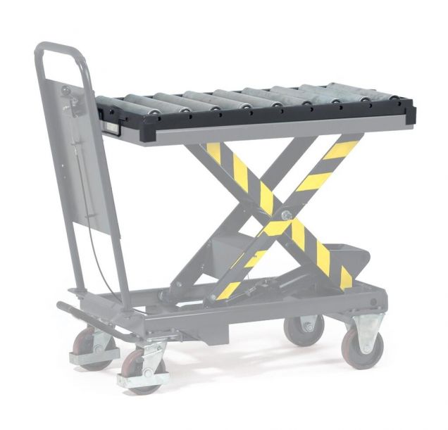 Heftafel Rollenbahn 500 kg 1010x520 mm (lxb) mit Aufsatzrahmen