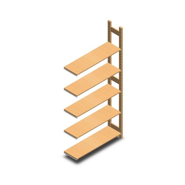 Holz-Fachbodenregal BT Euro 2100x770x300 mm (HxBxT) 5 Ebenen Anbauregal