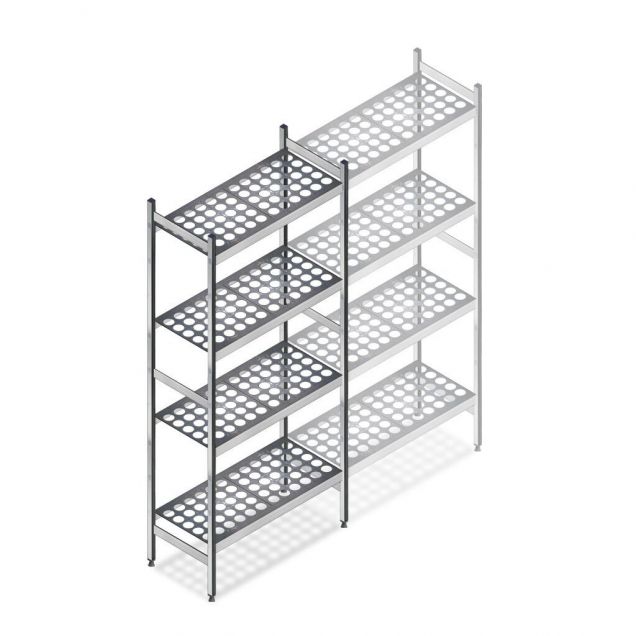 Hygienisches Regal 5711 1800x650x360 mm (hxbxt) 4 Ebenen Anfangsregal