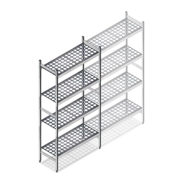 Hygienisches Regal 5711 1800x770x360 mm (hxbxt) 4 Ebenen Anfangsregal