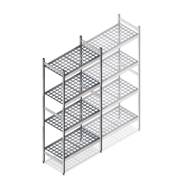 Hygienisches Regal 5711 1800x770x460 mm (hxbxt) 4 Ebenen Anfangsregal