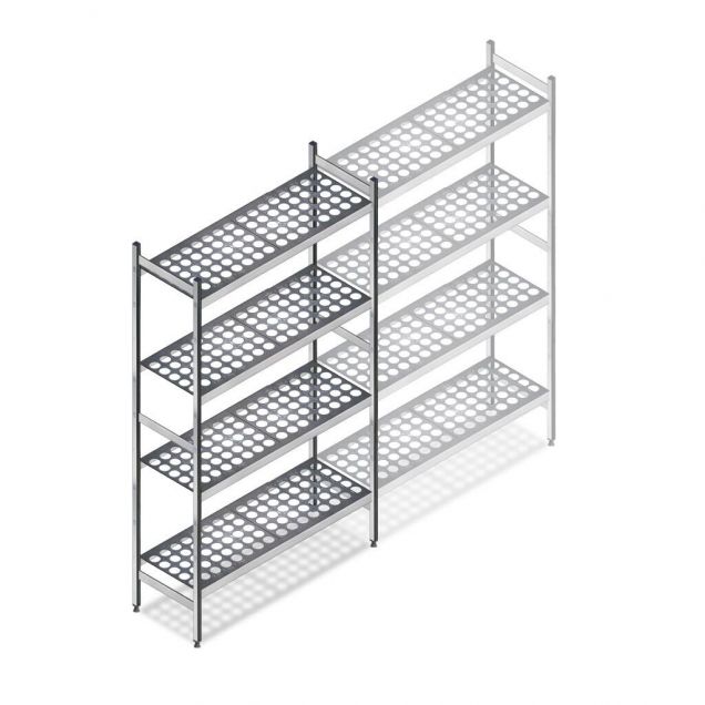 Hygienisches Regal 5711 1800x950x360 mm (hxbxt) 4 Ebenen Anfangsregal