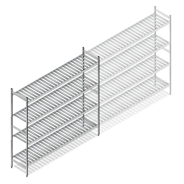 Hygienisches Regal 6811 1800x1500x460 mm (hxbxt) 4 Ebenen Anfangsregal