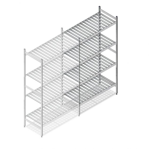 Hygieneregal 6811 1800x960x560 mm (hxbxt) 4 Ebenen Anbauregal