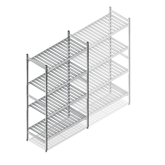 Hygienisches Regal 6811 1800x960x560 mm (hxbxt) 4 Ebenen Anfangsregal