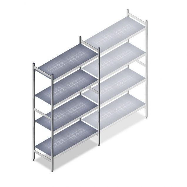 Hygienisches Regal 6622 1800x960x460 mm (hxbxt) 4 Ebenen Anfangsregal