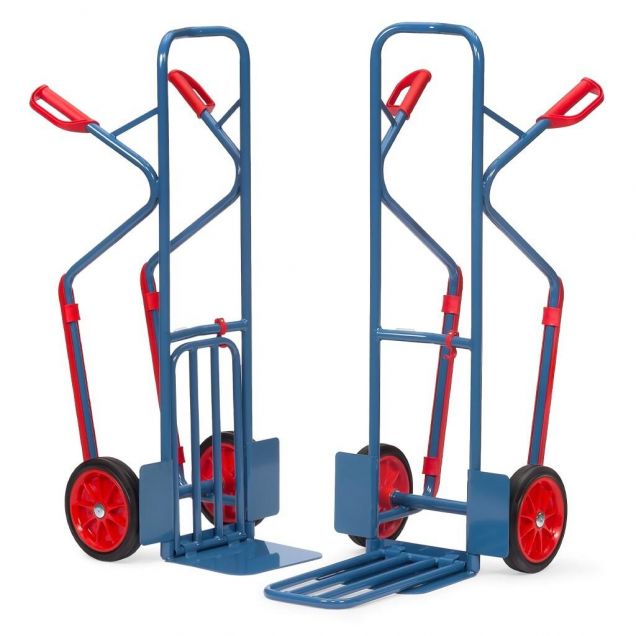 Klappbare Sackkarre 300 kg 1300 mm mit Gummireifen und Gleitstreifen