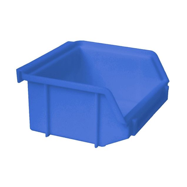 Kunststoff Stapelbehälter, Lagerbehälter A1 100x100x50 mm (lxbxh) blau