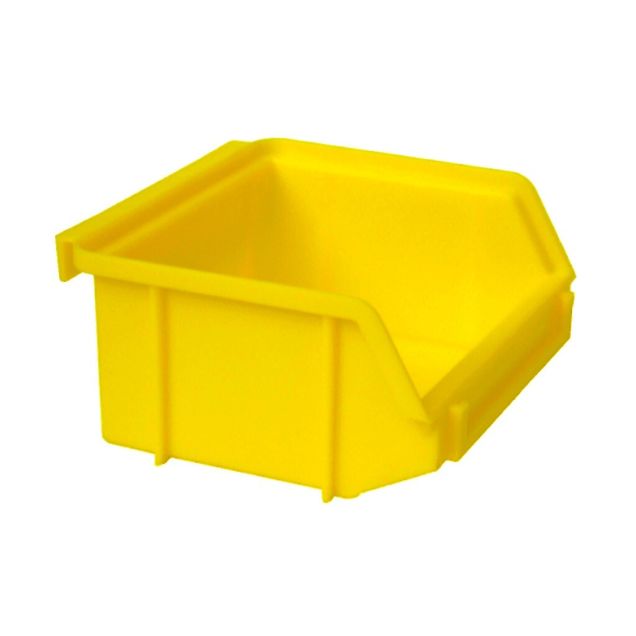 Kunststoff Stapelbehälter, Lagerbehälter A1 100x100x50 mm (lxbxh) gelb