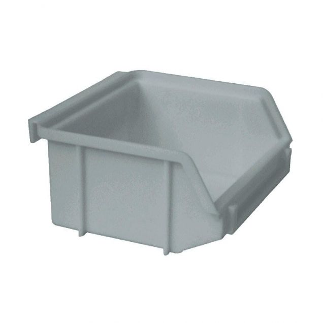 Kunststoff Stapelbehälter, Lagerbehälter A1 100x100x50 mm (lxbxh) grau