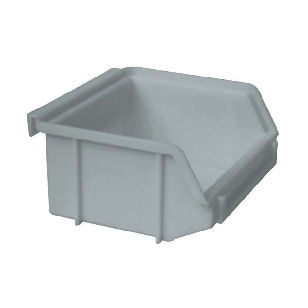 Kunststoff Stapelbehälter, Lagerbehälter A1 100x100x50 mm (lxbxh) grau
