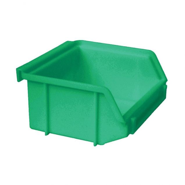 Kunststoff Stapelbehälter, Lagerbehälter A1 100x100x50 mm (lxbxh) grün