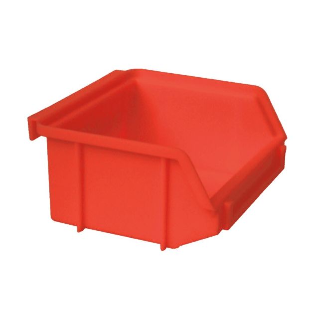 Kunststoff Stapelbehälter, Lagerbehälter A1 100x100x50 mm (lxbxh) rot