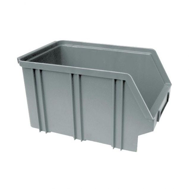 Kunststoff Stapelbehälter, Lagerbehälter A3 240x150x135 mm (lxbxh) grau