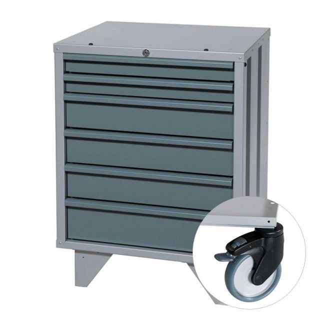 Schubladenschrank-Kombi mit 6 Schubladen beweglich