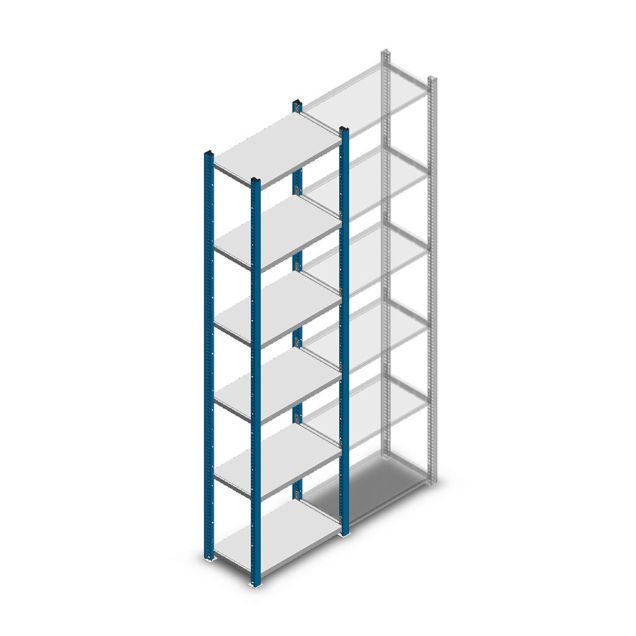 Fachbodenregal Medium Duty 2000x550x300mm (hxbxt) 6 Ebenen blau Anfangsregal