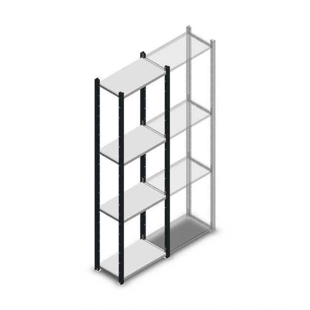 Fachbodenregal Medium Duty 2000x550x300mm (hxbxt) 4 Ebenen anthrazit Anfangsregal