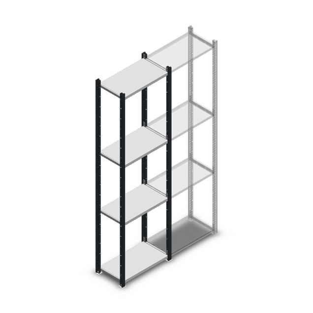 Fachbodenregal Medium Duty 2000x550x300mm (hxbxt) 4 Ebenen anthrazit Anfangsregal