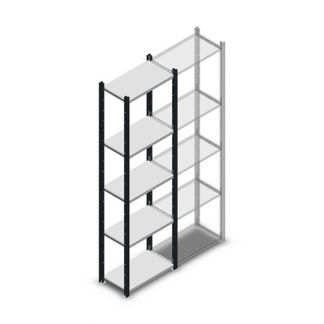 Fachbodenregal Medium Duty 2000x550x300mm (hxbxt) 5 Ebenen anthrazit Anfangsregal