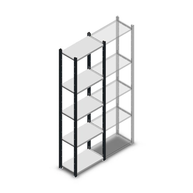 Fachbodenregal Medium Duty 2000x550x300mm (hxbxt) 5 Ebenen anthrazit Anfangsregal