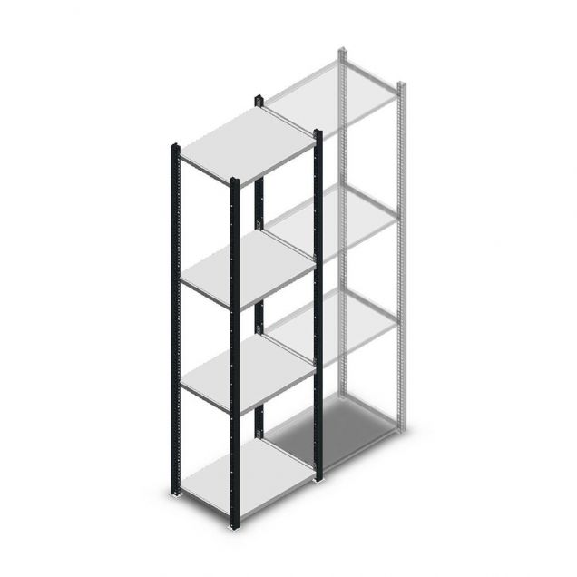 Fachbodenregal Medium Duty 2000x550x400mm (hxbxt) 4 Ebenen anthrazit Anfangsregal