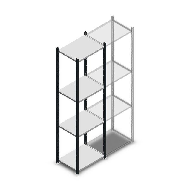 Fachbodenregal Medium Duty 2000x550x400mm (hxbxt) 4 Ebenen anthrazit Anfangsregal