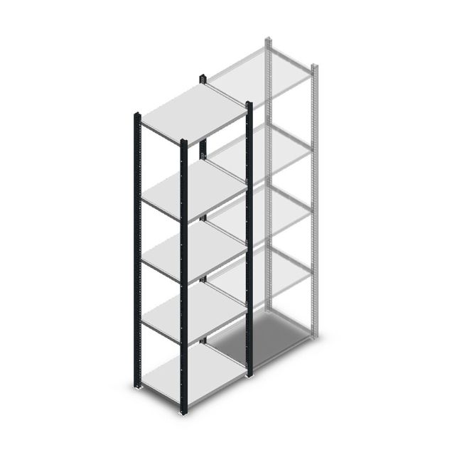 Fachbodenregal Medium Duty 2000x550x400mm (hxbxt) 5 Ebenen anthrazit Anfangsregal