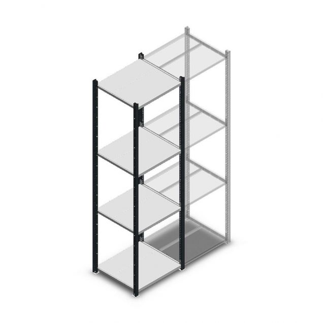 Fachbodenregal Medium Duty 2000x550x500mm (hxbxt) 4 Ebenen anthrazit Anfangsregal