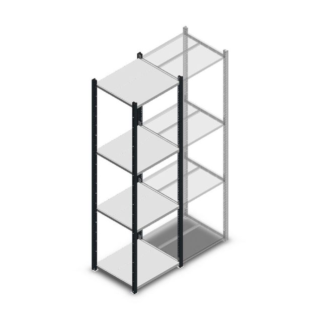 Fachbodenregal Medium Duty 2000x550x500mm (hxbxt) 4 Ebenen anthrazit Anfangsregal