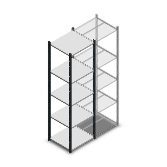 Fachbodenregal Medium Duty 2000x550x500mm (hxbxt) 5 Ebenen anthrazit Anfangsregal