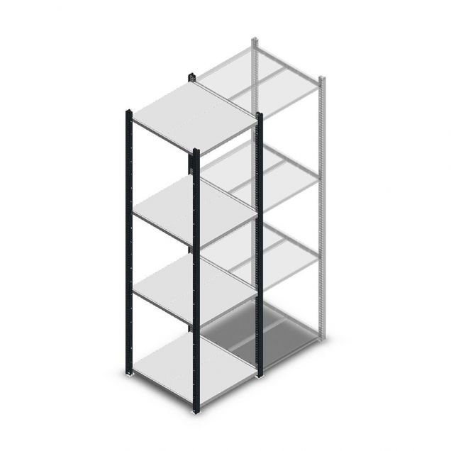 Fachbodenregal Medium Duty 2000x550x600mm (hxbxt) 4 Ebenen anthrazit Anfangsregal