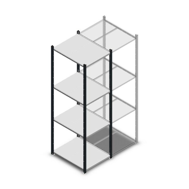 Fachbodenregal Medium Duty 2000x550x700mm (hxbxt) 4 Ebenen anthrazit Anfangsregal