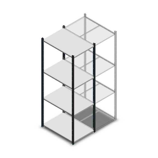 Fachbodenregal Medium Duty 2000x550x800mm (hxbxt) 4 Ebenen anthrazit Anfangsregal