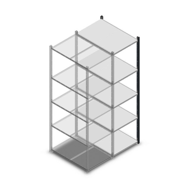 Fachbodenregal Medium Duty 2000x550x800 mm (HxBxT) 5 Ebenen anthrazit Anbauregal